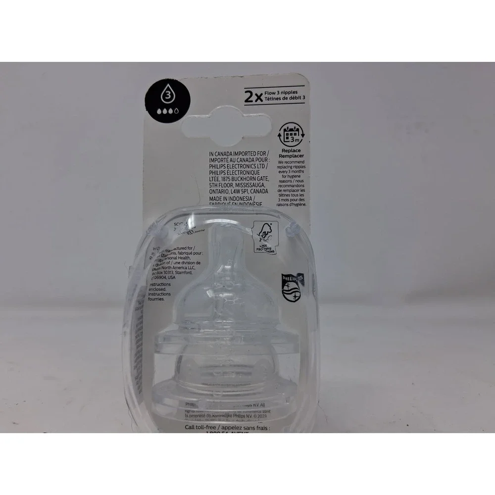Philips Avent Medium Flow 3m+ Anti-Colic Baby Bottle Nipples (Pack of 2)  W